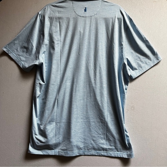 Johnnie O Light Blue Stripe Polo Shirt XL - Picture 2 of 9